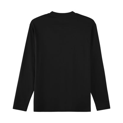 Men’S Interlock Crew Neck Long Sleeve Slim Fit Embroidery Liquid Touch Smart Collar Tees - Giordano