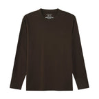 Giordano Men's Interlock Crew Neck Long Sleeve Slim Fit Embroidery Liquid Touch Smart Collar Tees - Premium Tee