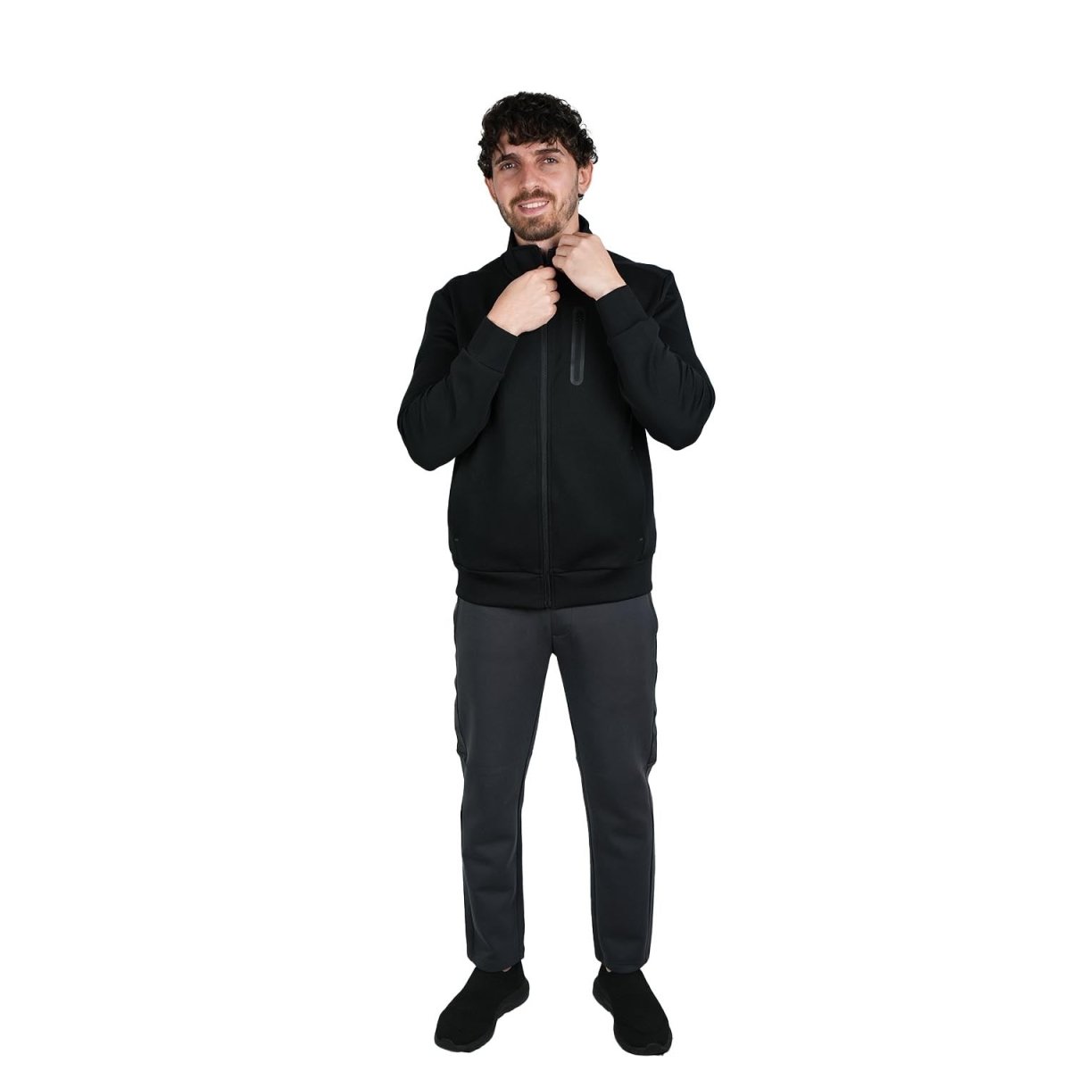 Men’S Interlock Slim Fit Full - Zip Knit Jacket S - Shop Giordano