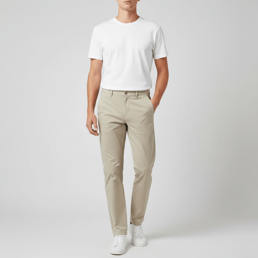 Men's Khaki Pants: Regular Tapered Fit, Cotton Blend 30 - Shop Giordano