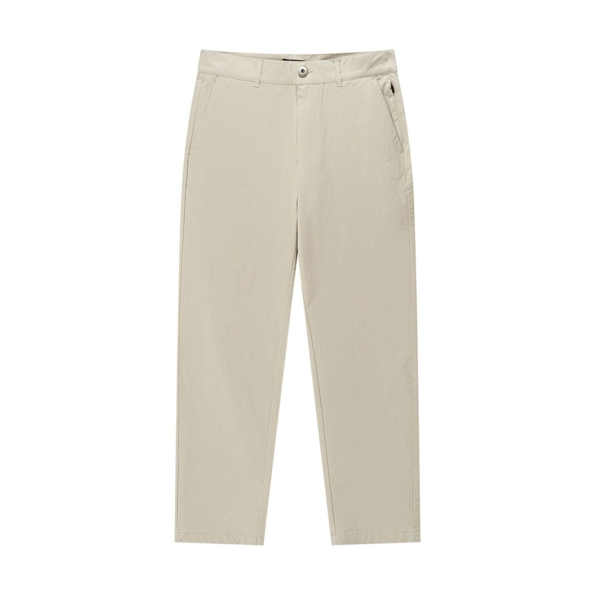 Men's Khaki Pants: Regular Tapered Fit, Cotton Blend - Giordano