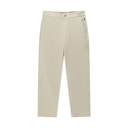 Men's Khaki Pants: Regular Tapered Fit, Cotton Blend - Giordano