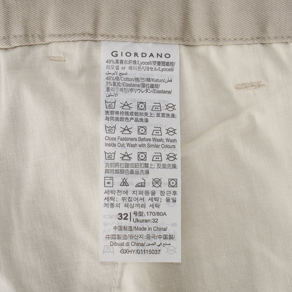 Men's Khakis: Regular Tapered Fit, All - Day Softness 30 - Shop Giordano