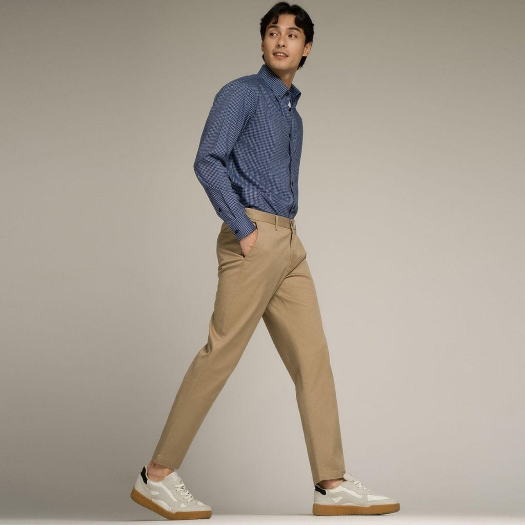 Men's Khakis: Regular Tapered Fit, All - Day Softness 30 - Shop Giordano