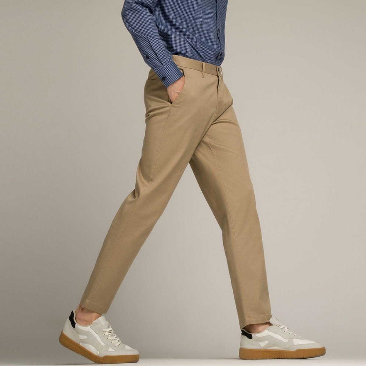 Men's Khakis: Regular Tapered Fit, All - Day Softness - Giordano