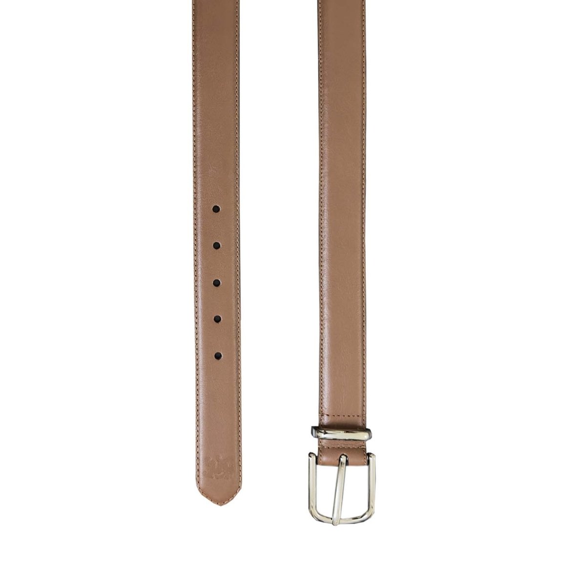Men's Leather Dress Belt With Metal Loop Closure - Giordano
