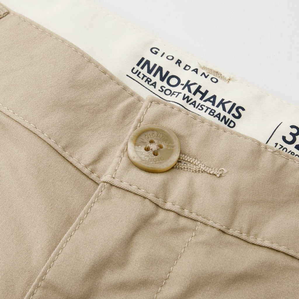 Men's Lightweight Slim Tapered Khakis 29 - Shop Giordano