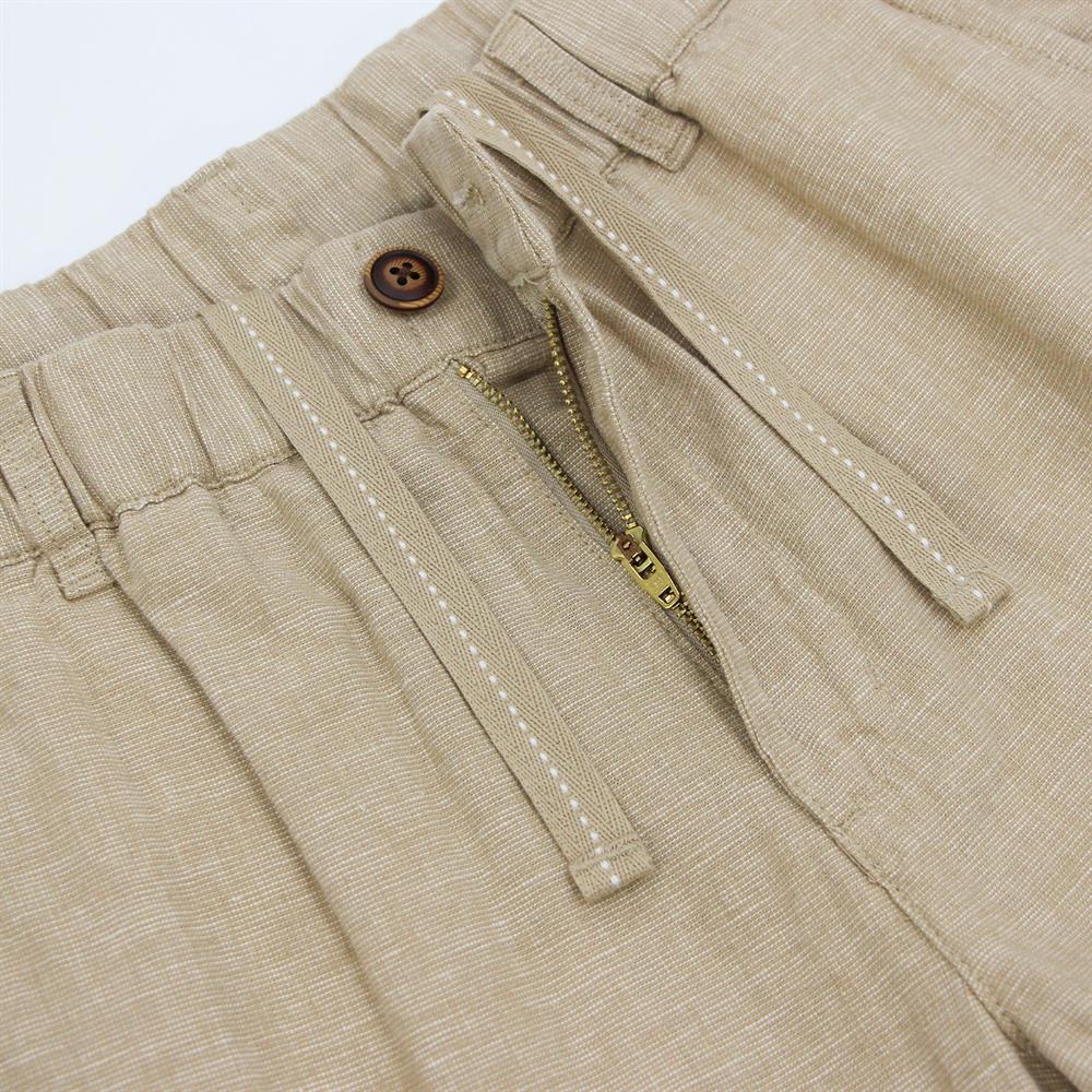 Giordano Men's Linen Cotton Bermuda Shorts: Slim Fit, Elastic Waist - Premium Shorts