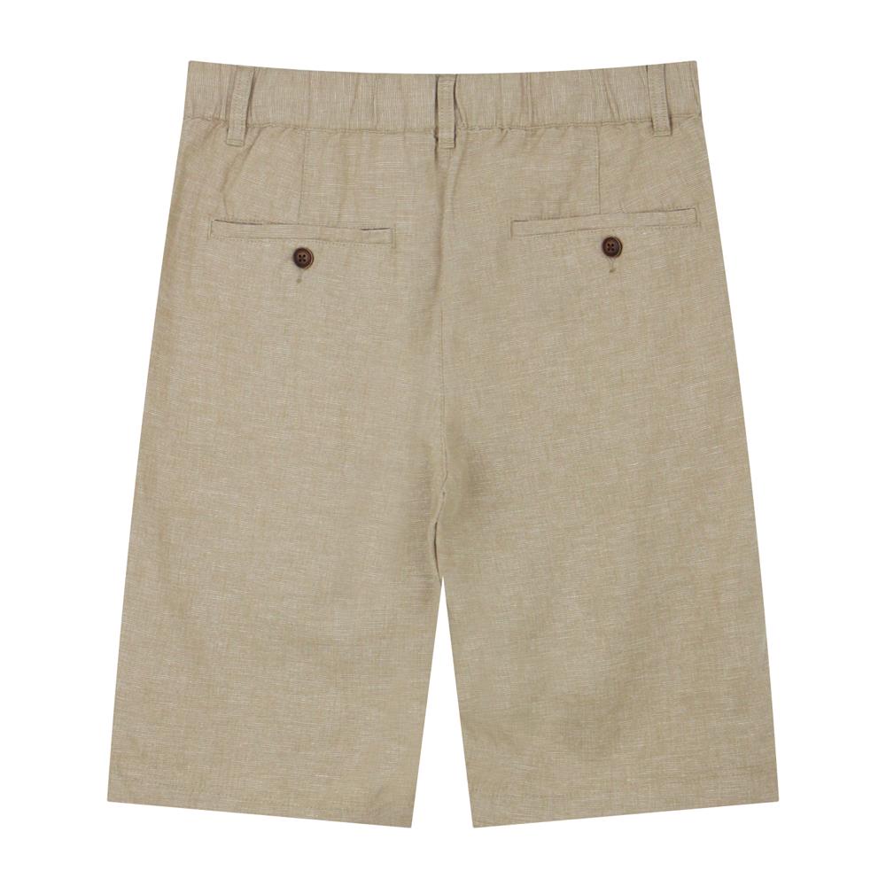 Giordano Men's Linen Cotton Bermuda Shorts: Slim Fit, Elastic Waist - Premium Shorts