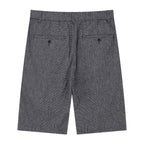 Men's Linen Cotton Bermuda Shorts: Slim Fit, Elastic Waist S - Shop Giordano