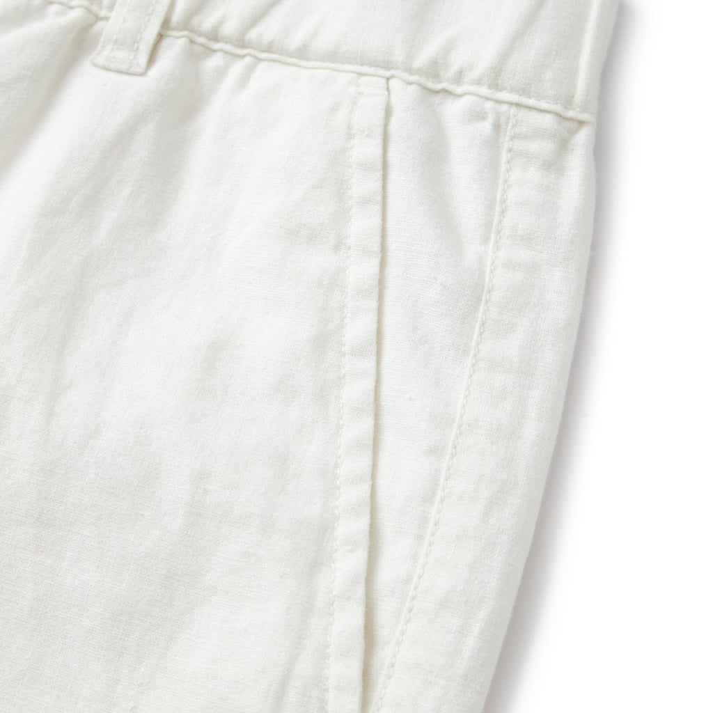 Men's Linen Cotton Bermuda Shorts: Slim Fit, Elastic Waist S - Shop Giordano
