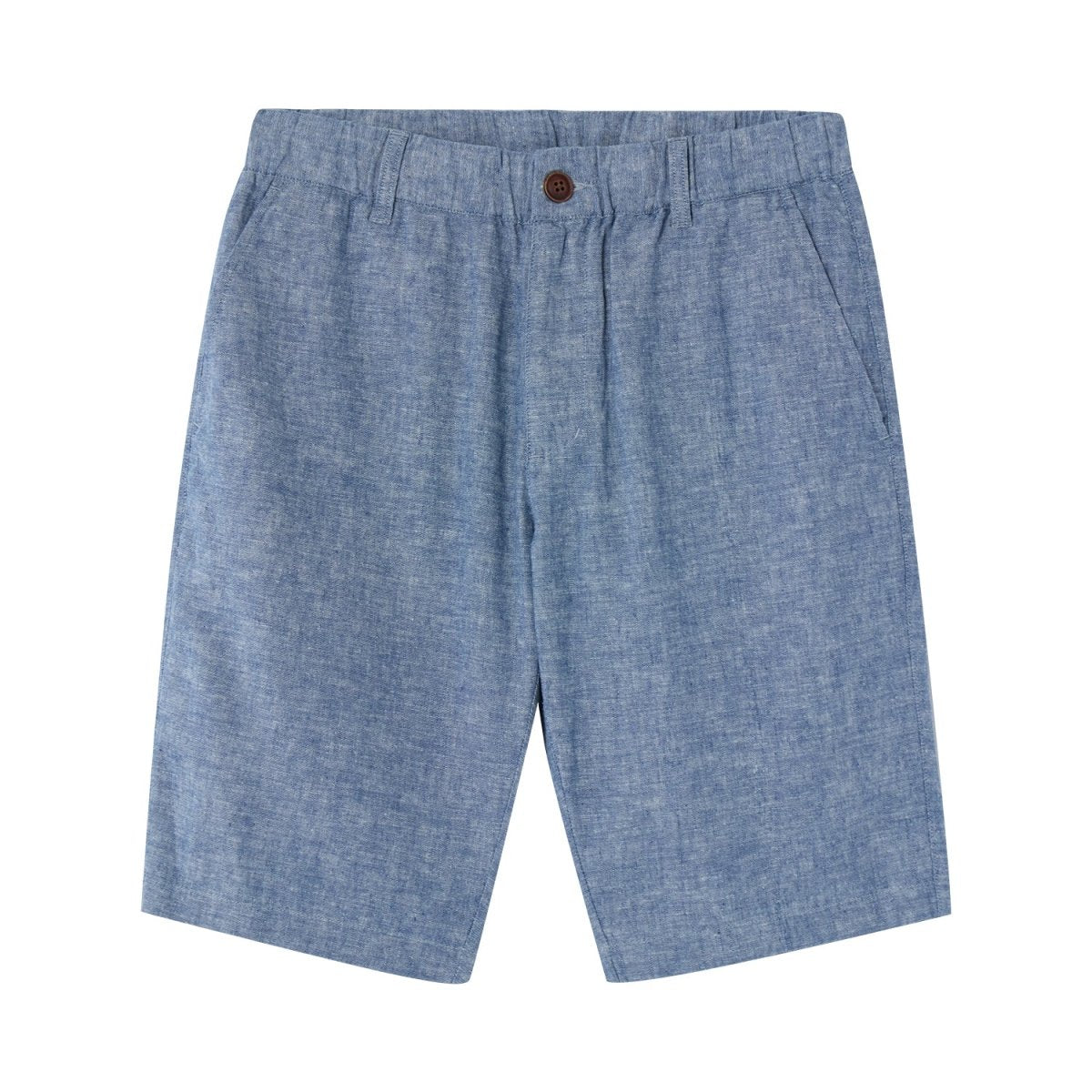 Giordano Men's Linen Cotton Bermuda Shorts: Slim Fit, Elastic Waist - Premium Shorts