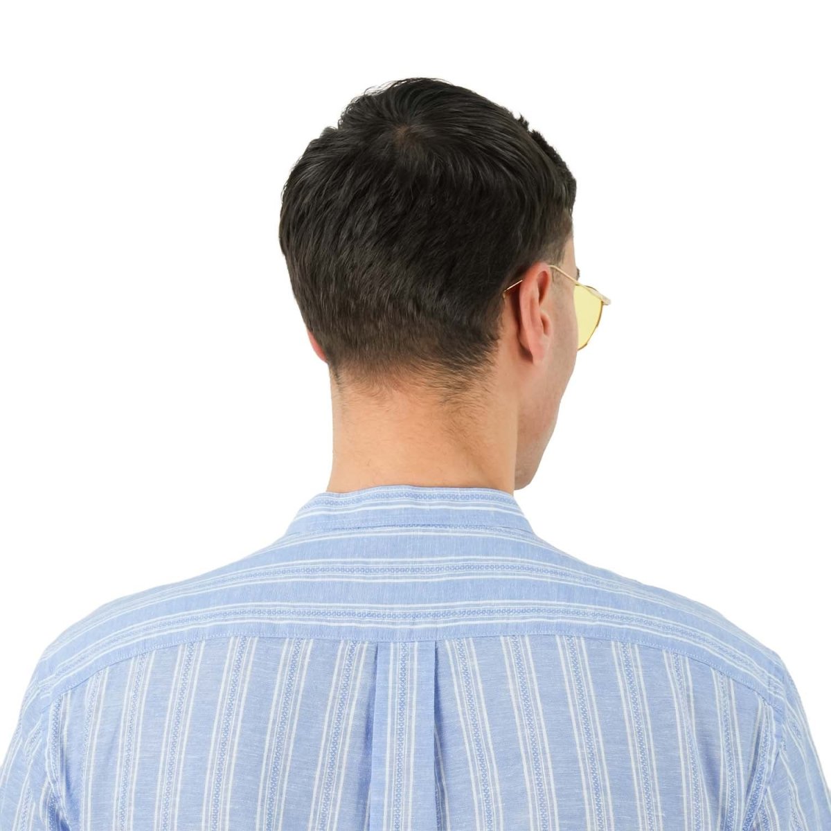 Men's Linen Cotton Poplin Band Collar Shirt | Slim Fit Summer Style - Giordano