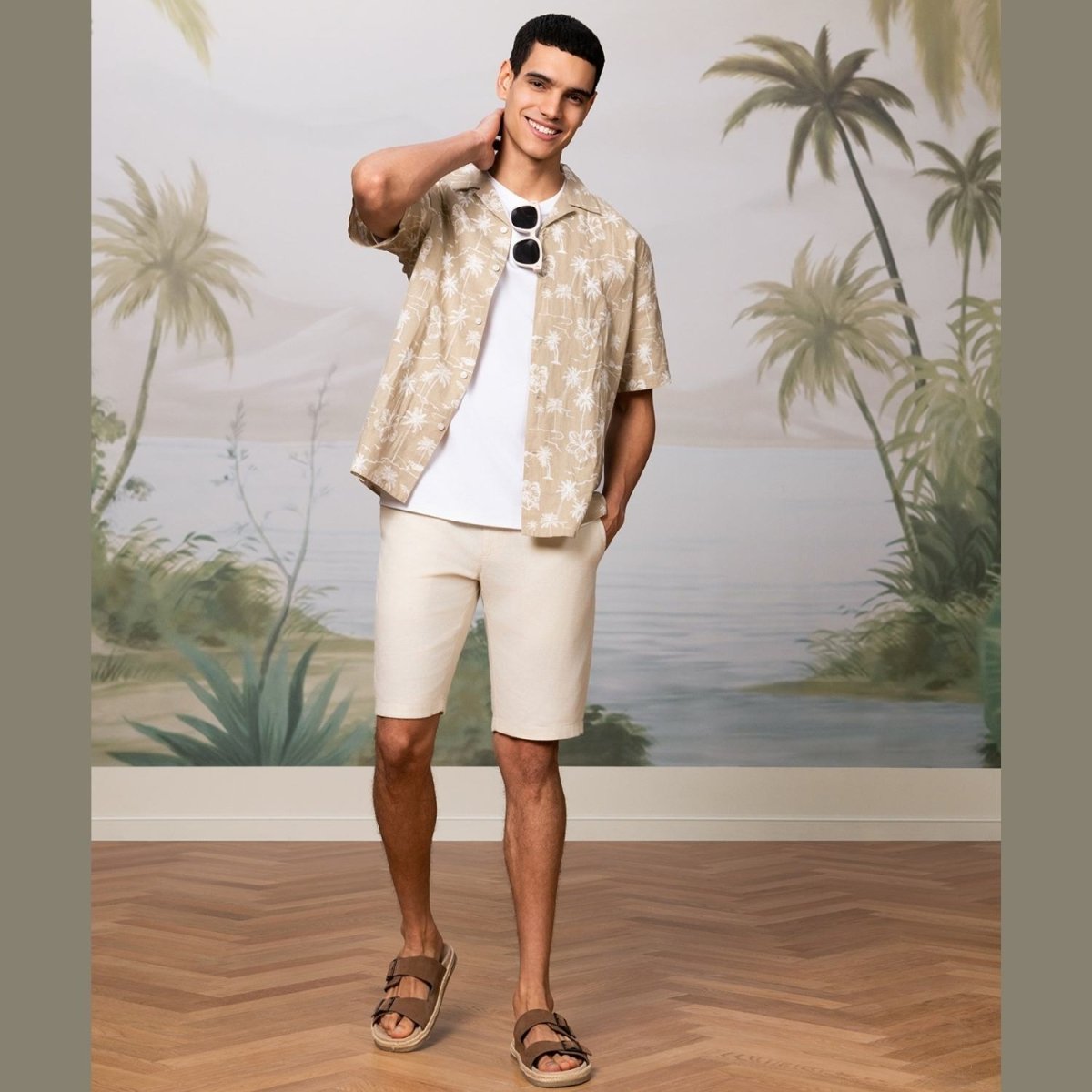 Men's Linen Cotton Poplin Shirt: Relaxed Fit, Breathable & Stylish - Giordano