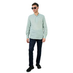 Men's Linen Cotton Poplin Shirt | Slim Fit, Band Collar S - Shop Giordano