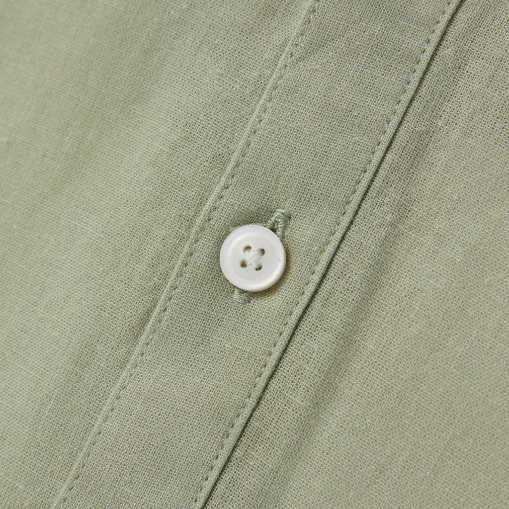 Men's Linen Cotton Poplin Shirt | Slim Fit, Band Collar S - Shop Giordano
