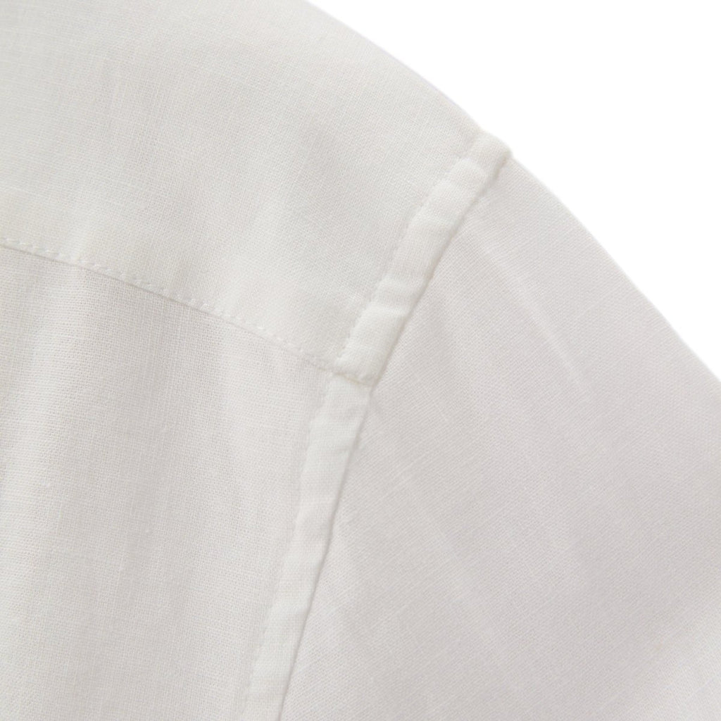 Giordano Men's Linen Cotton Poplin Shirt | Slim Fit, Band Collar - Premium Shirts
