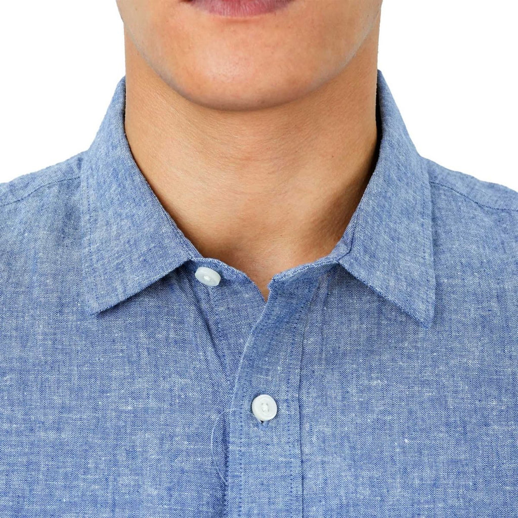 Giordano Men's Linen Cotton Poplin Short Sleeve Shirt - Premium Shirts