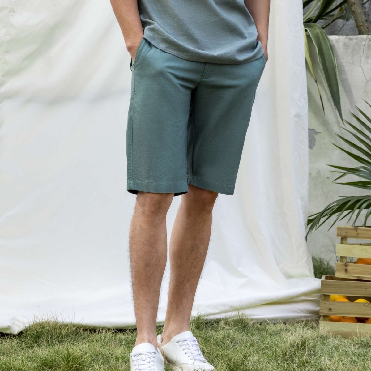 Men's Linen Cotton Shorts - Giordano