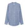 Men's Linen Poplin Blend Stand Collar Shirt S - Shop Giordano