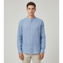 Giordano Men's Linen Poplin Blend Stand Collar Shirt - Premium Shirts