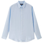 Men’S Linen Poplin Long Sleeve Shirt | Korea Collection S - Shop Giordano