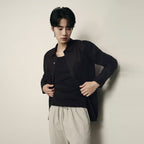 Men’S Linen Poplin Long Sleeve Shirt | Korea Collection S - Shop Giordano