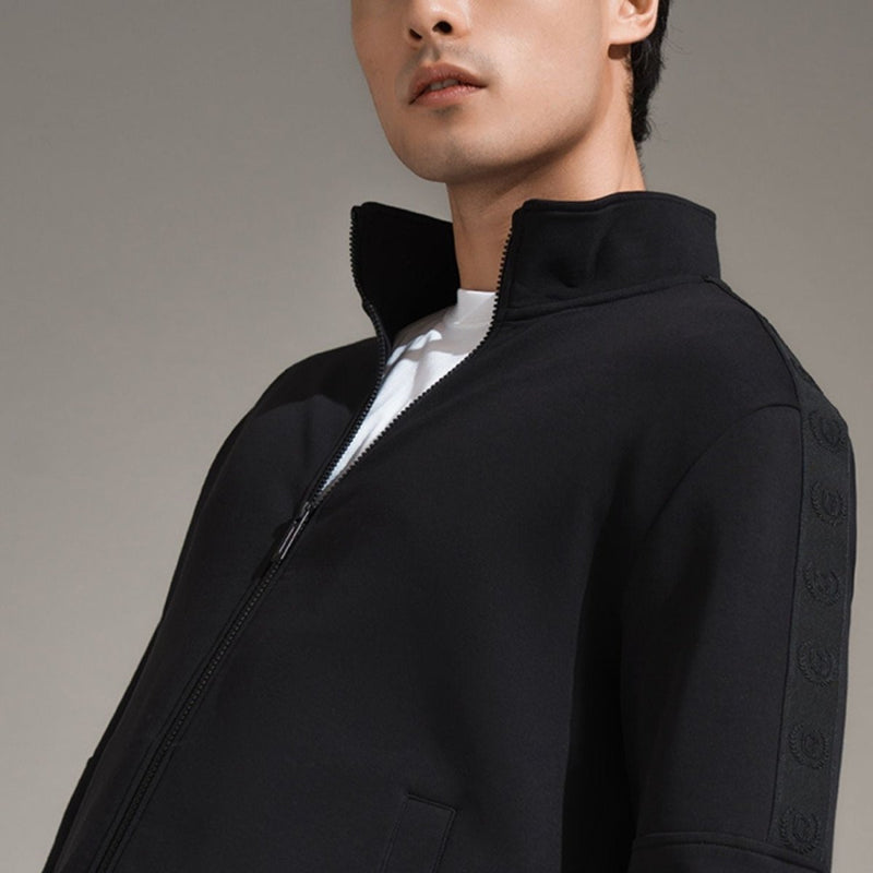 Giordano Men's Liquid Touch Knit Jacket With Zipper Closure - Premium Jackets