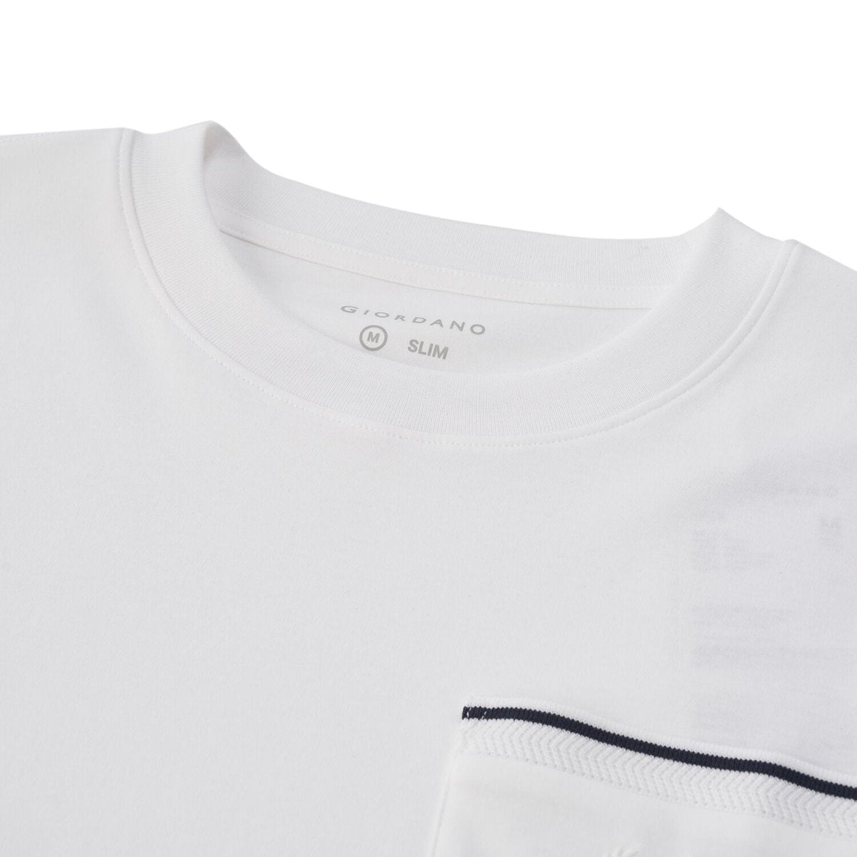 Men’S Liquid Touch Slim Fit Cotton Crew Neck Tee With Chest Pocket - Giordano