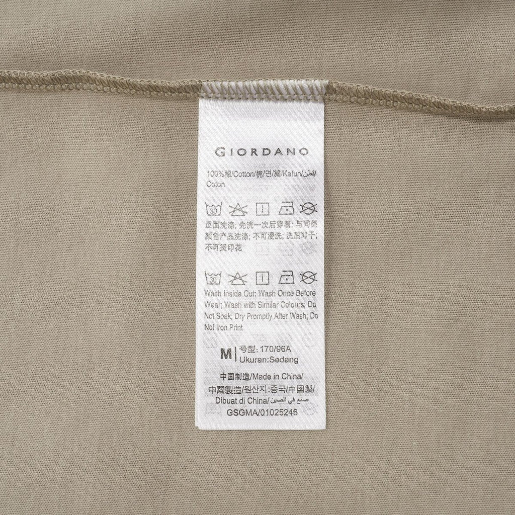Men’S Liquid Touch Slim Fit Cotton Crew Neck Tee With Chest Pocket S - Shop Giordano