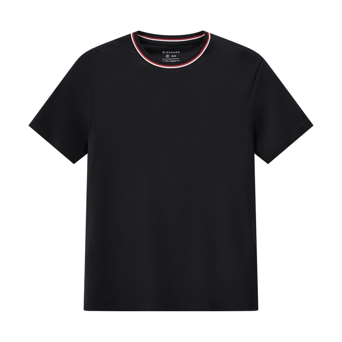 Men’S Liquid Touch Slim Fit Cotton Crew Neck Tee With Chest Pocket - Giordano