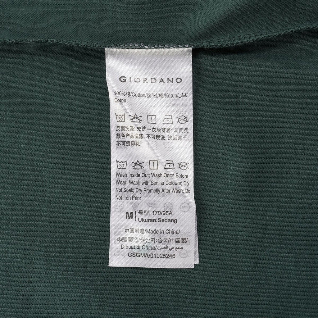 Men’S Liquid Touch Slim Fit Cotton Crew Neck Tee With Chest Pocket S - Shop Giordano