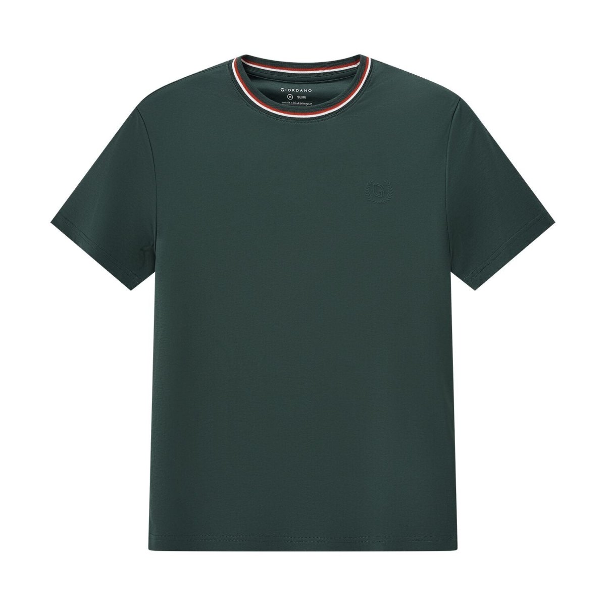 Men’S Liquid Touch Slim Fit Cotton Crew Neck Tee With Chest Pocket - Giordano