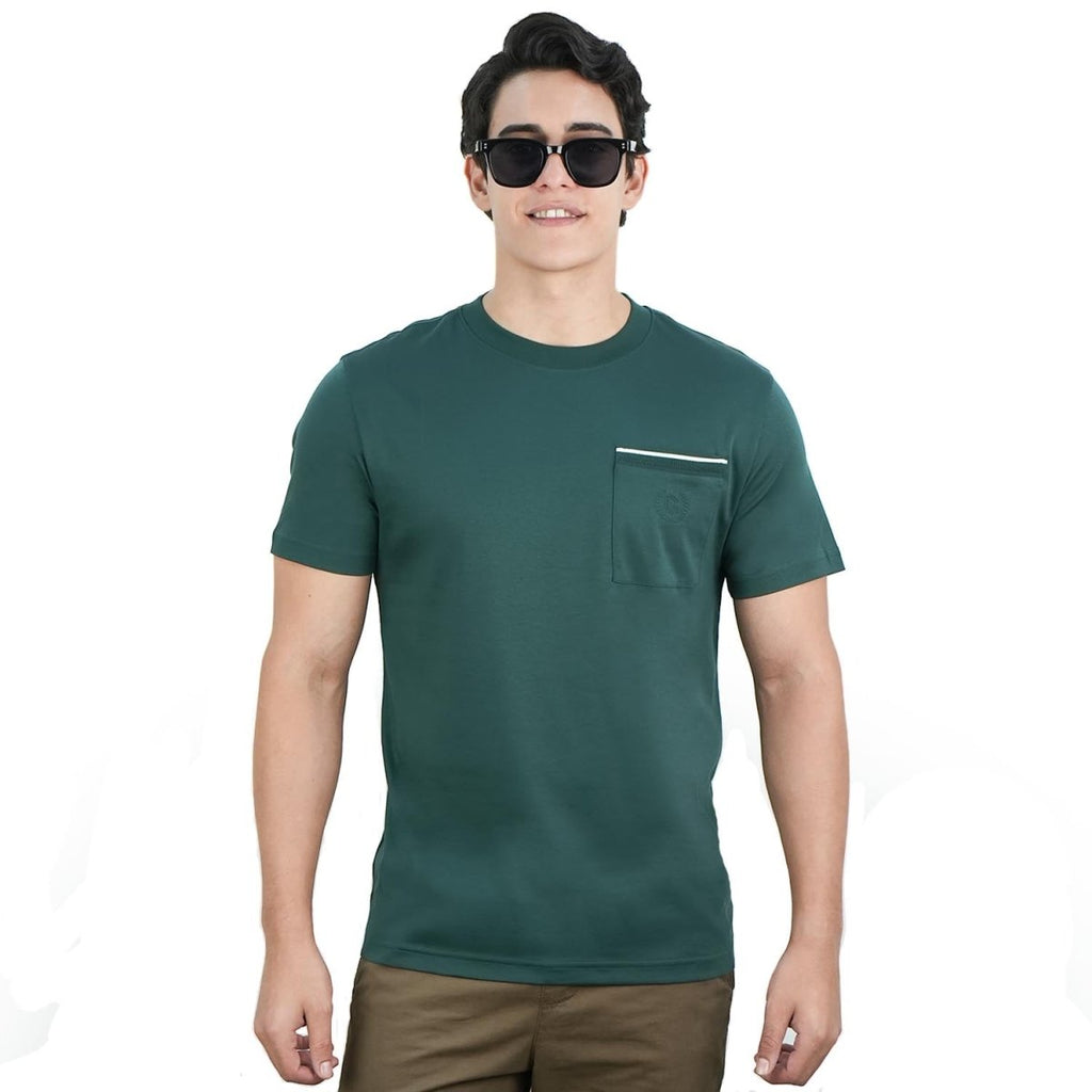 Men’S Liquid Touch Slim Fit Cotton Crew Neck Tee With Chest Pocket S - Shop Giordano