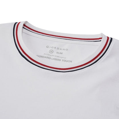 Men’S Liquid Touch Slim Fit Cotton Crew Neck Tee With Chest Pocket - Giordano
