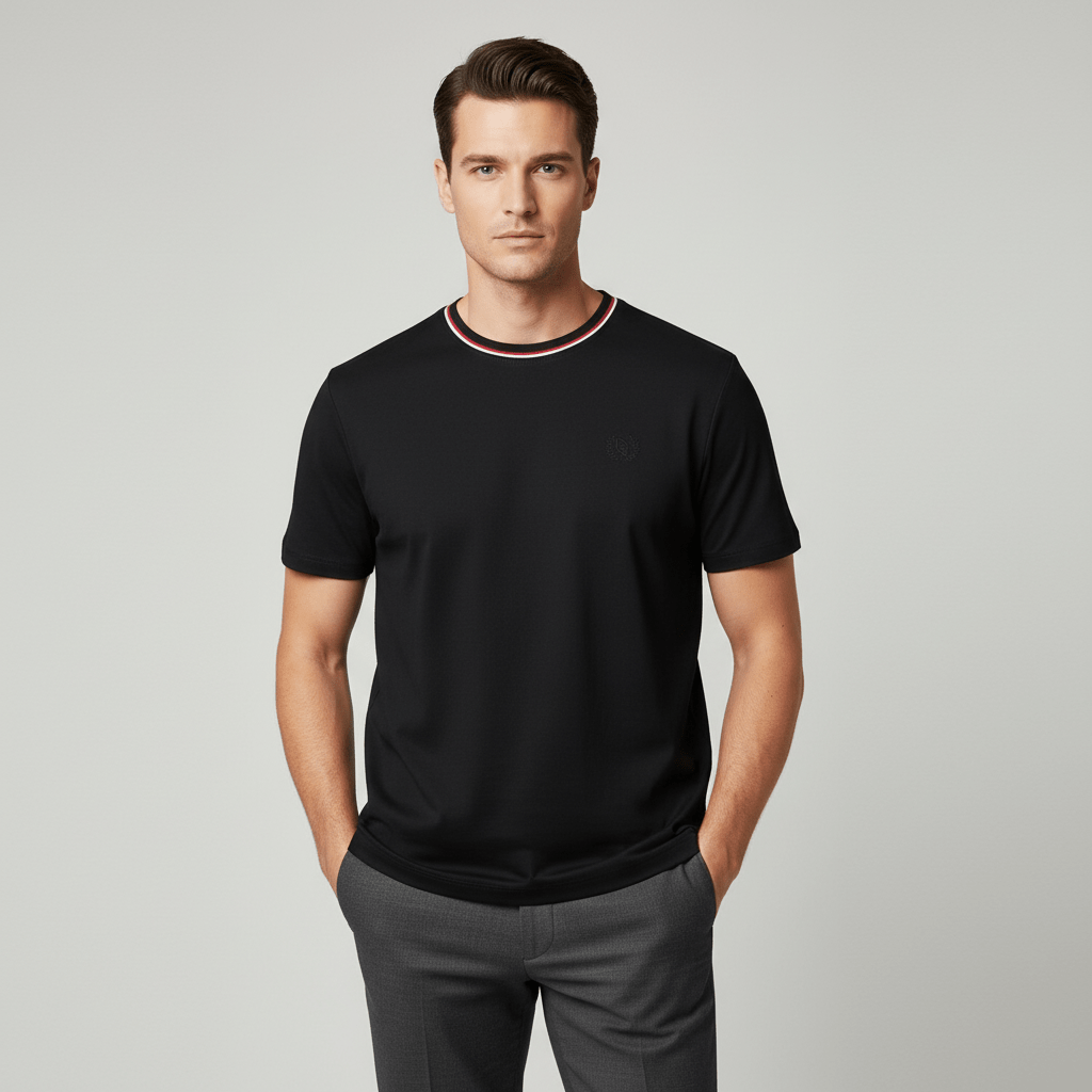 Men’S Liquid Touch Slim Fit Cotton Crew Neck Tee With Chest Pocket S - Shop Giordano