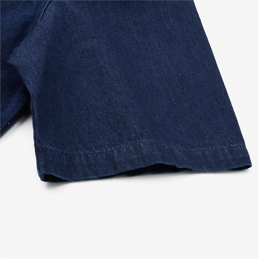 Men's Loose Fit Short Sleeve Button - Front Denim Shirt | Online Exclusive S - Shop Giordano