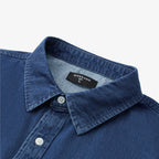 Men's Loose Fit Short Sleeve Button - Front Denim Shirt | Online Exclusive S - Shop Giordano