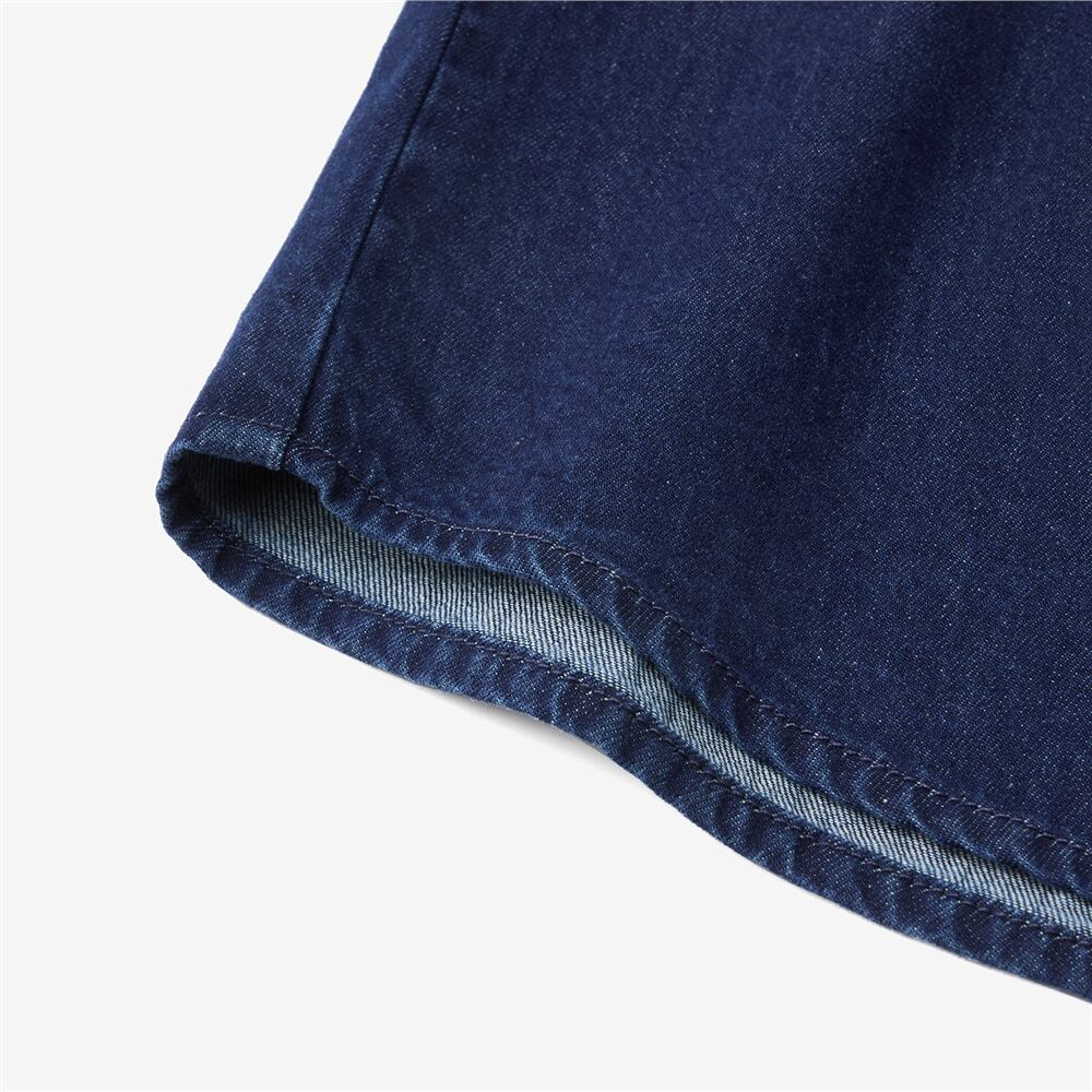 Men's Loose Fit Short Sleeve Button - Front Denim Shirt | Online Exclusive S - Shop Giordano