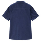 Men's Loose Fit Short Sleeve Button - Front Denim Shirt | Online Exclusive S - Shop Giordano