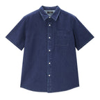 Men's Loose Fit Short Sleeve Button - Front Denim Shirt | Online Exclusive S - Shop Giordano
