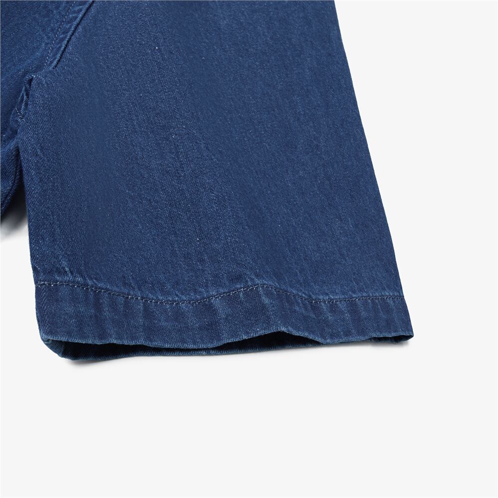 Men's Loose Fit Short Sleeve Button - Front Denim Shirt | Online Exclusive S - Shop Giordano