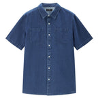 Men's Loose Fit Short Sleeve Button - Front Denim Shirt | Online Exclusive S - Shop Giordano