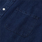 Men's Loose Fit Short Sleeve Button - Front Denim Shirt | Online Exclusive S - Shop Giordano