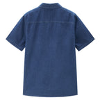 Men's Loose Fit Short Sleeve Button - Front Denim Shirt | Online Exclusive S - Shop Giordano