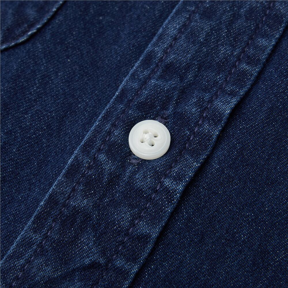 Men's Loose Fit Short Sleeve Button - Front Denim Shirt | Online Exclusive S - Shop Giordano