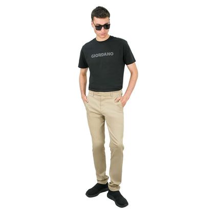 Men's Low Rise Slim Fit Cotton Twill Khakis - Giordano