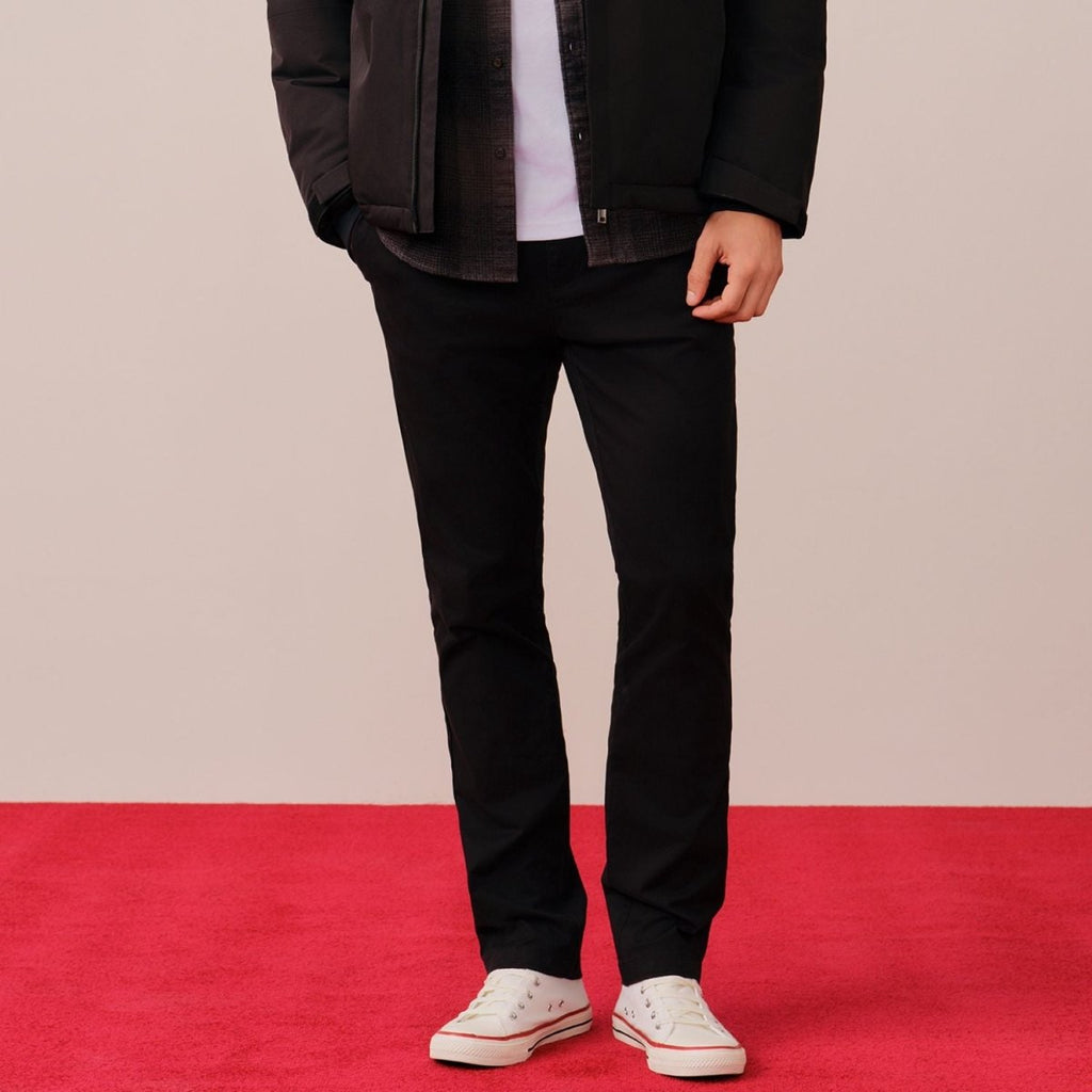 Men’S Low Rise Slim Tapered Cotton Stretch Twill Khakis 30 - Shop Giordano