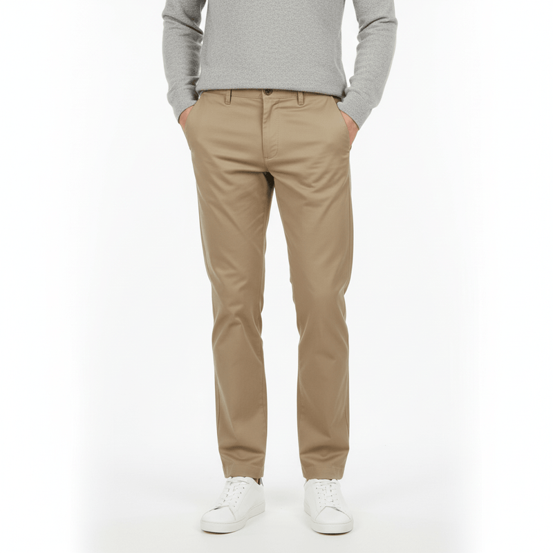 Men’S Low Rise Slim Tapered Cotton Stretch Twill Khakis 30 - Shop Giordano