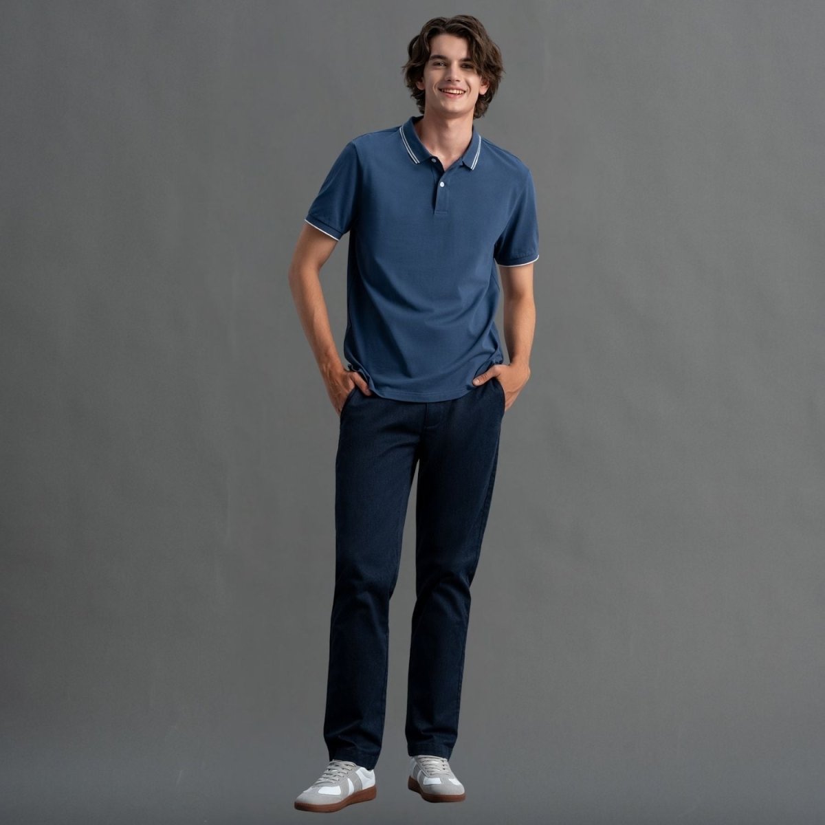 Men’S Low Rise Slim Tapered Cotton Stretch Twill Khakis 30 - Shop Giordano